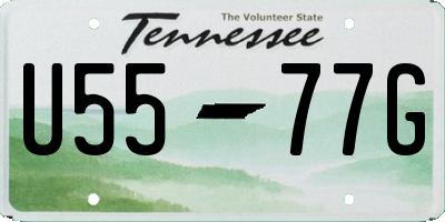 TN license plate U5577G