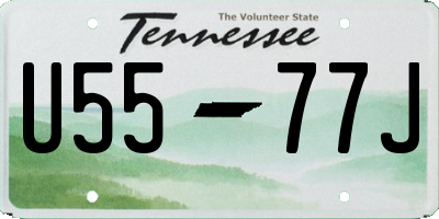 TN license plate U5577J