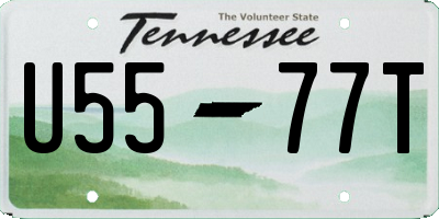 TN license plate U5577T
