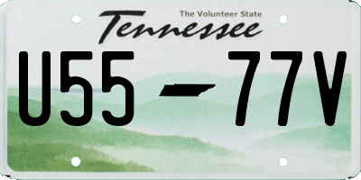 TN license plate U5577V