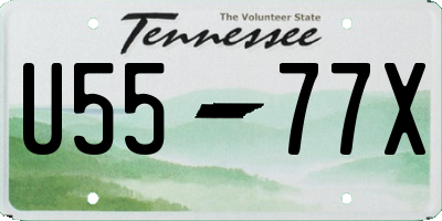 TN license plate U5577X