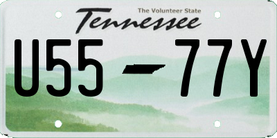 TN license plate U5577Y