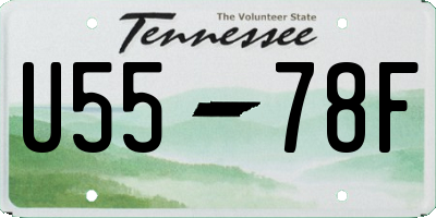 TN license plate U5578F