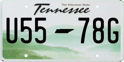TN license plate U5578G