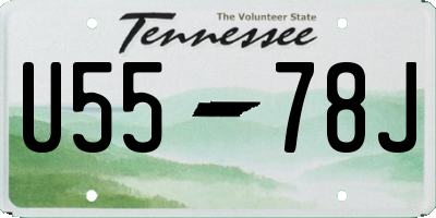 TN license plate U5578J
