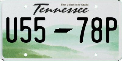 TN license plate U5578P