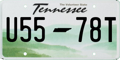 TN license plate U5578T