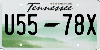 TN license plate U5578X