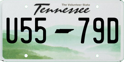 TN license plate U5579D