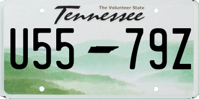 TN license plate U5579Z