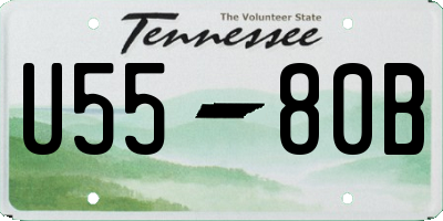 TN license plate U5580B