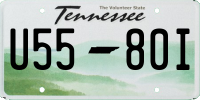 TN license plate U5580I