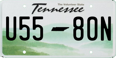 TN license plate U5580N