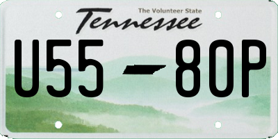 TN license plate U5580P