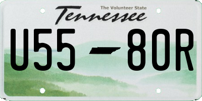 TN license plate U5580R