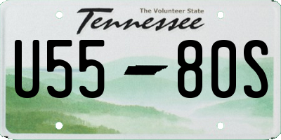 TN license plate U5580S