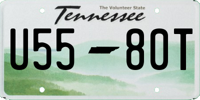 TN license plate U5580T