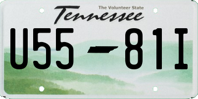 TN license plate U5581I