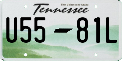TN license plate U5581L
