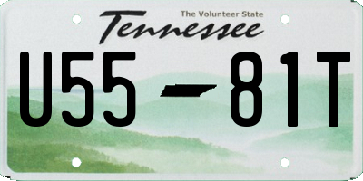TN license plate U5581T