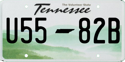TN license plate U5582B