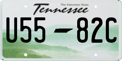 TN license plate U5582C
