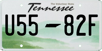 TN license plate U5582F