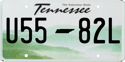 TN license plate U5582L