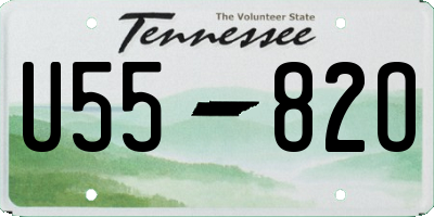 TN license plate U5582O