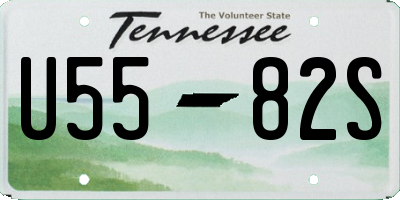 TN license plate U5582S