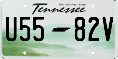 TN license plate U5582V