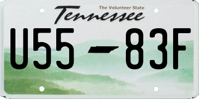 TN license plate U5583F