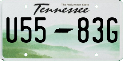 TN license plate U5583G