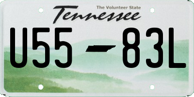 TN license plate U5583L