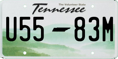 TN license plate U5583M