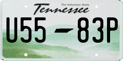 TN license plate U5583P