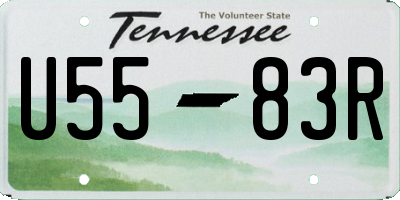 TN license plate U5583R