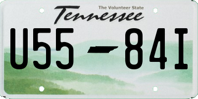 TN license plate U5584I