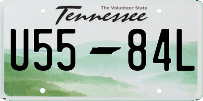 TN license plate U5584L