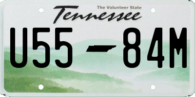 TN license plate U5584M