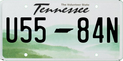 TN license plate U5584N
