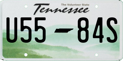 TN license plate U5584S