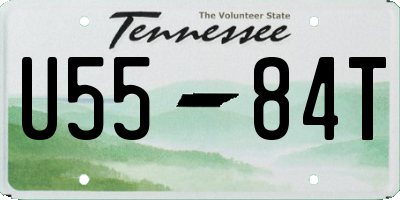 TN license plate U5584T