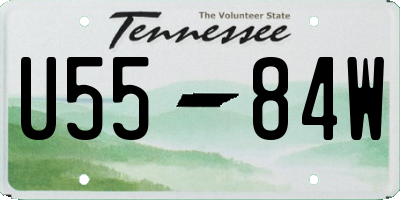 TN license plate U5584W