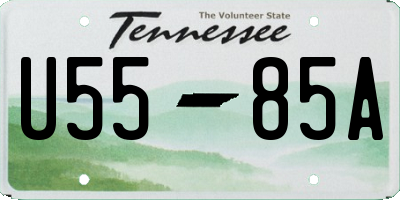 TN license plate U5585A
