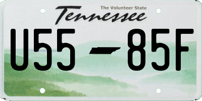 TN license plate U5585F