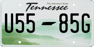 TN license plate U5585G