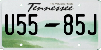 TN license plate U5585J