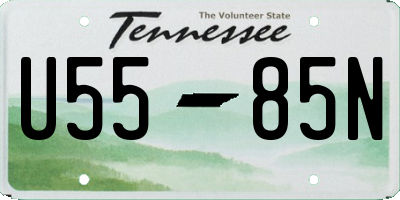 TN license plate U5585N