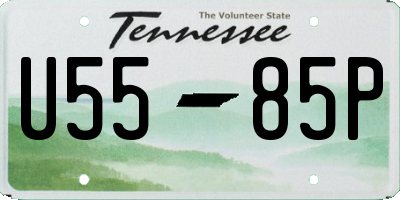 TN license plate U5585P